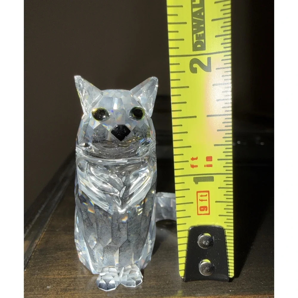 Vintage Swarovski Crystal Sitting Cat Figurine Retired 1.75